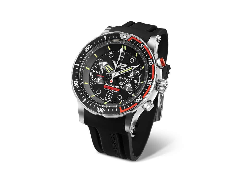 Vostok Europe Batiscafos Quartz Watch, Black, 49.7 mm, 6S21-511A771-L-BK