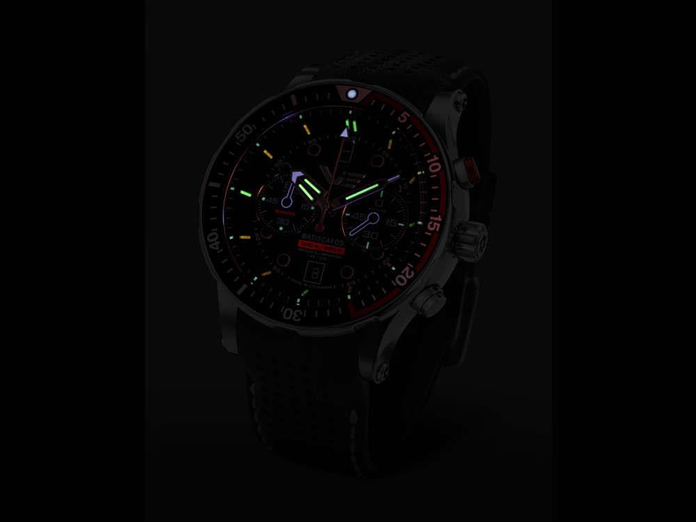 Vostok Europe Batiscafos Quartz Watch, Black, 49.7 mm, 6S21-511A771-L-BK