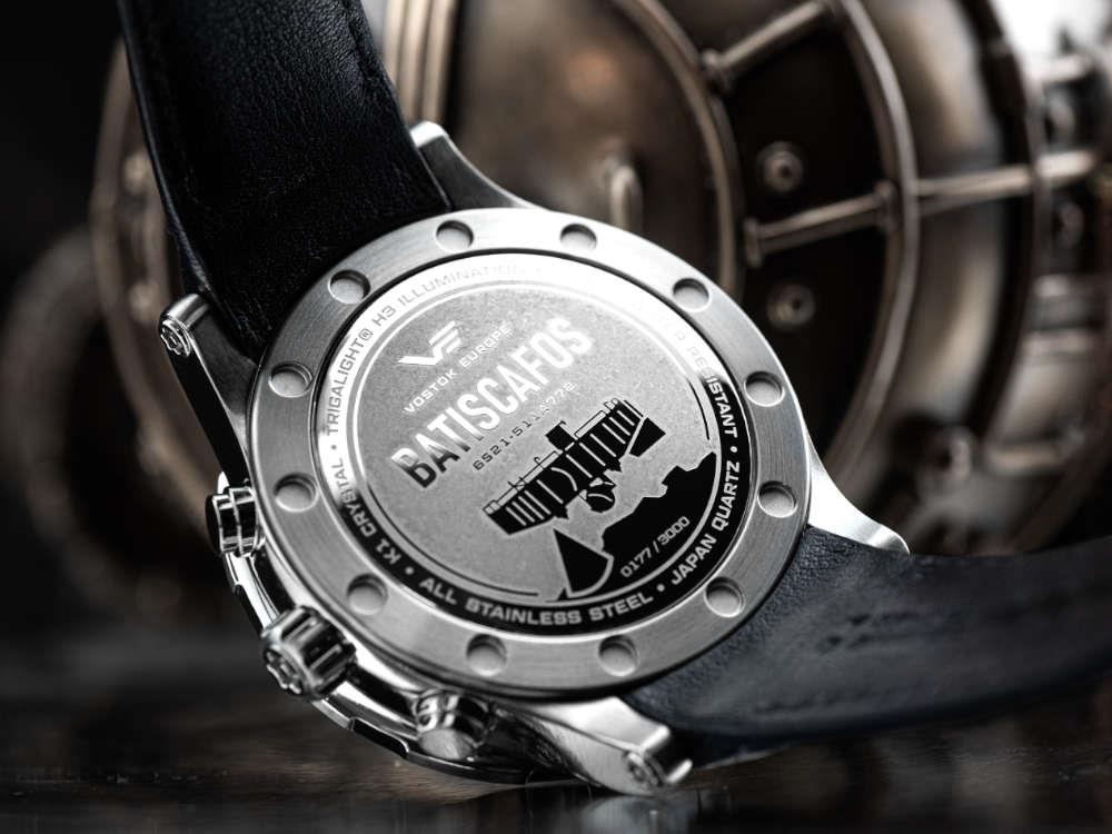 Vostok Europe Batiscafos Quartz Watch, Blue, 49.7 mm, 6S21-511A772-L-BL