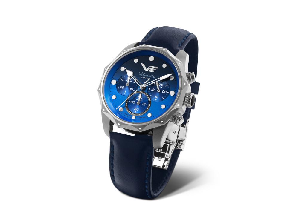Vostok Europe Vilnelė Quartz Watch, Blue, 39 mm, Chronograph, JS20-125A750-L-BL