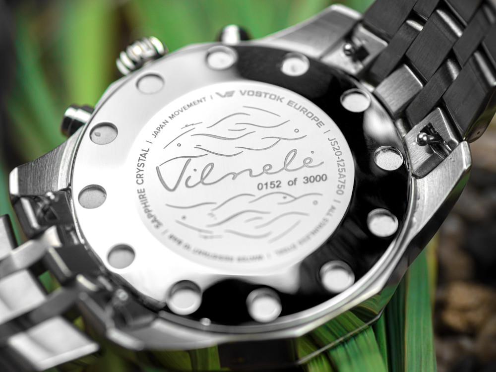 Vostok Europe Vilnelė Quartz Watch, Blue, 39 mm, Chronograph, JS20-125A750-L-BL