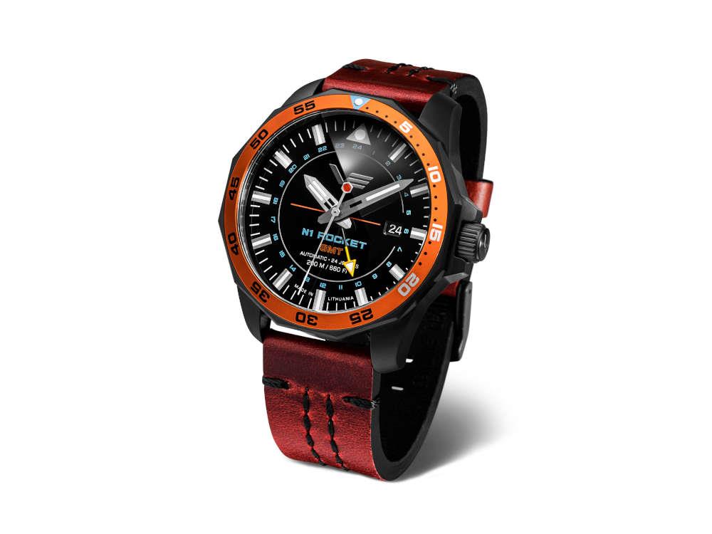 Vostok Europe Rocket N-1 Automatic Watch, PVD, Black, 46 mm, NH34-225C714-L-RD