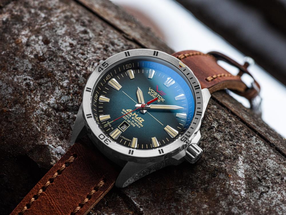 Vostok Europe Almaz Automatic Watch, Blue, 47 mm, Superluminova