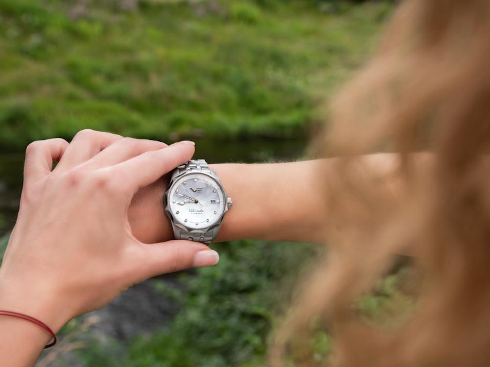 Vostok Europe Vilnelė Diamond Quartz Watch, Stainless 39 mm, VS42-125A755-L-BL