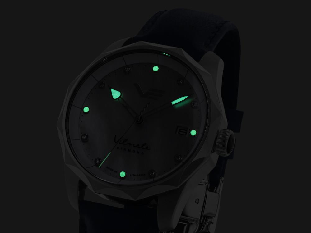 Vostok Europe Vilnelė Diamond Quartz Watch, Stainless 39 mm, VS42-125A755-L-BL