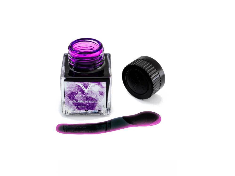Visconti Orchard in Blossom Ink Bottle, 30ml, Purple, Crystal, INKVG-30ML43
