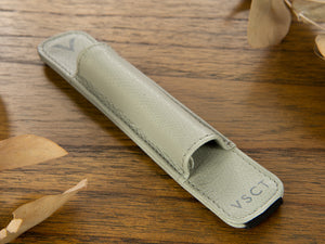 Visconti 1 Pen Case, Leather, Rigid, Grey, KL05-03