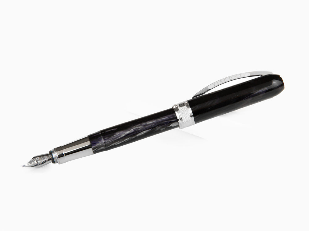 Visconti Rembrandt Fountain Pen, Resin, Palladium, Black, KP10-01-FP