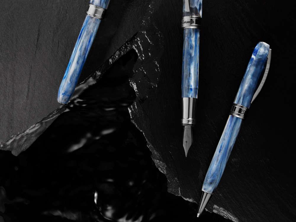 Visconti Comedia Caronte Ballpoint pen, Blue, Ruthenium trim, KP10-54-BP