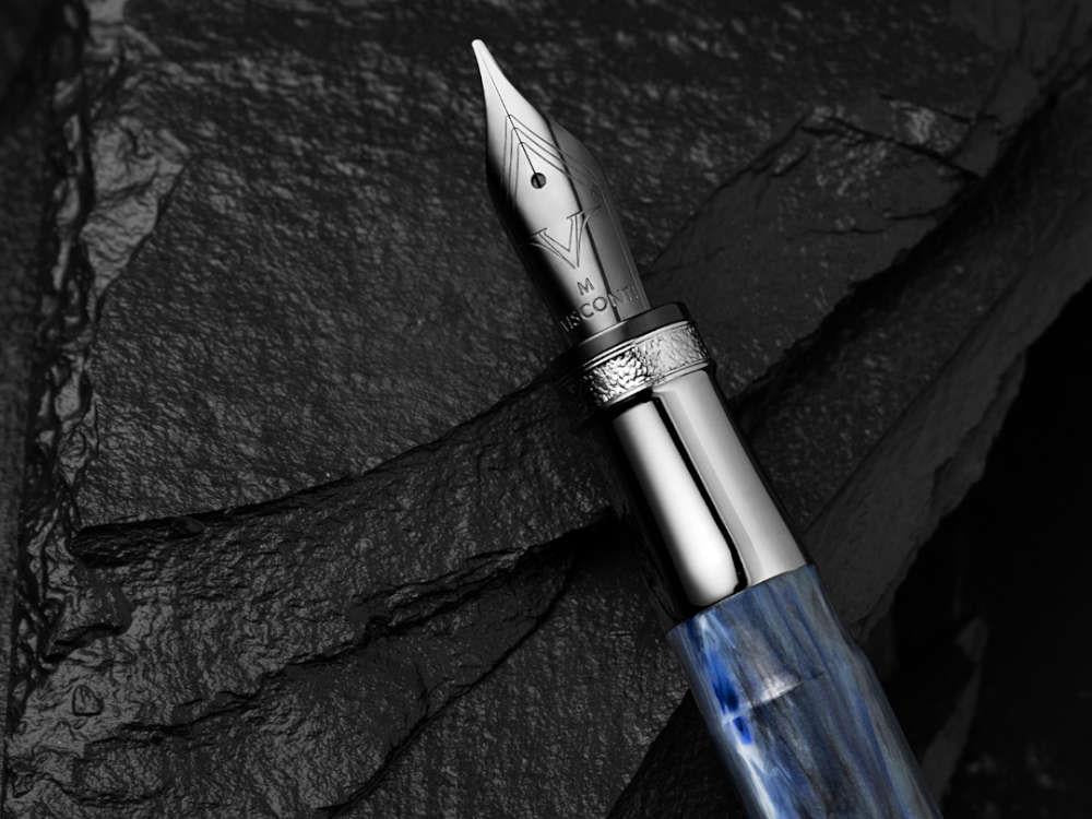 Visconti Comedia Caronte Rollerball pen, Blue, Ruthenium trim, KP10-54-RB