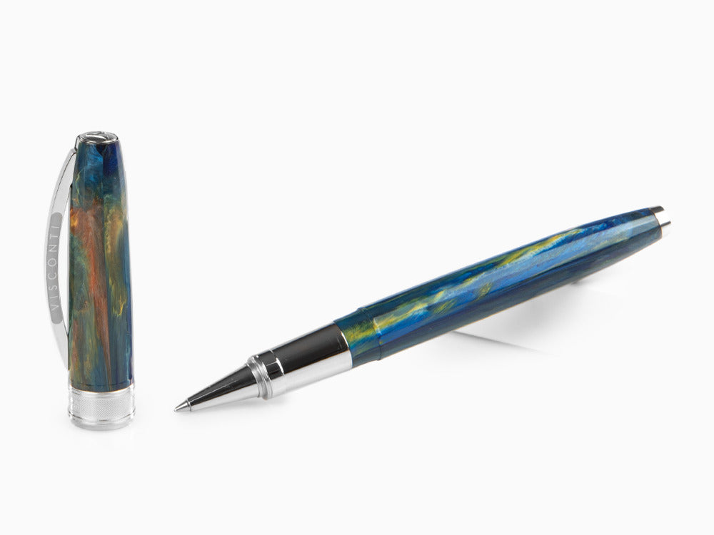 Visconti Van Gogh Starry Night Rollerball pen, Resin, Palladium, Blue KP12-04-RB