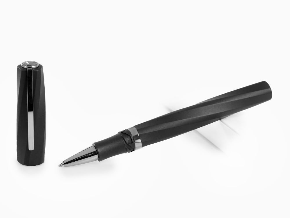 Visconti Divina Matte Rollerball pen, Resin, Black, Ruthenium trim, KP18-09-RB