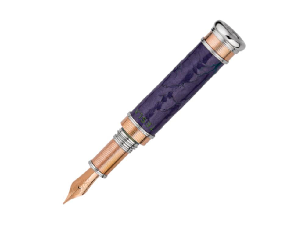 Visconti Tesla Fountain Pen, Resin, 18k Gold, Limited Edition,KP63-01-FP