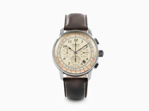 Zeppelin LZ126 Los Angeles Automatic Watch, Beige, 42 mm, Chronograph, 7624-5