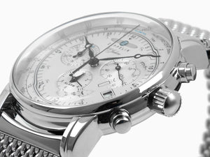 Zeppelin 100 Years Zeppelin Ed. 1 Quartz Watch, Silver, 42 mm, Day, 7680M-1