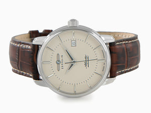 Zeppelin Atlantic Automatic Watch, Beige, 41 mm, Day, Leather strap, 8452-5