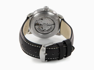 Zeppelin Atlantic Automatic Watch, Black, 41 mm, Day, Leather strap, 8470-2