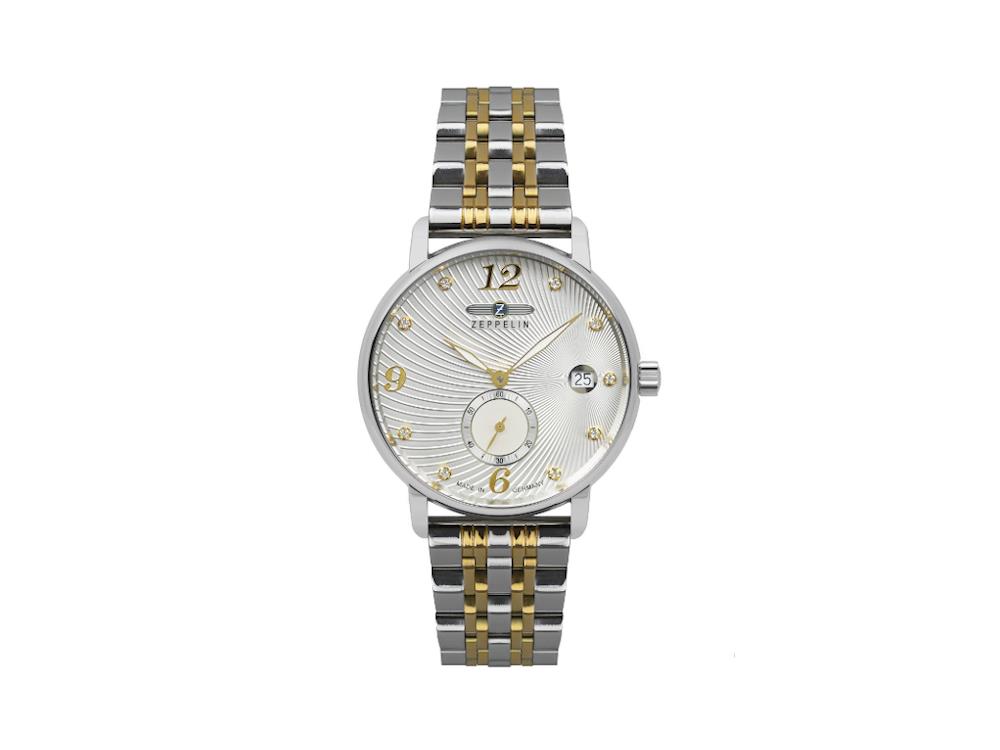 Zeppelin Zeppelin Luna Quartz Watch, Silver, 35 mm, 8631M-5