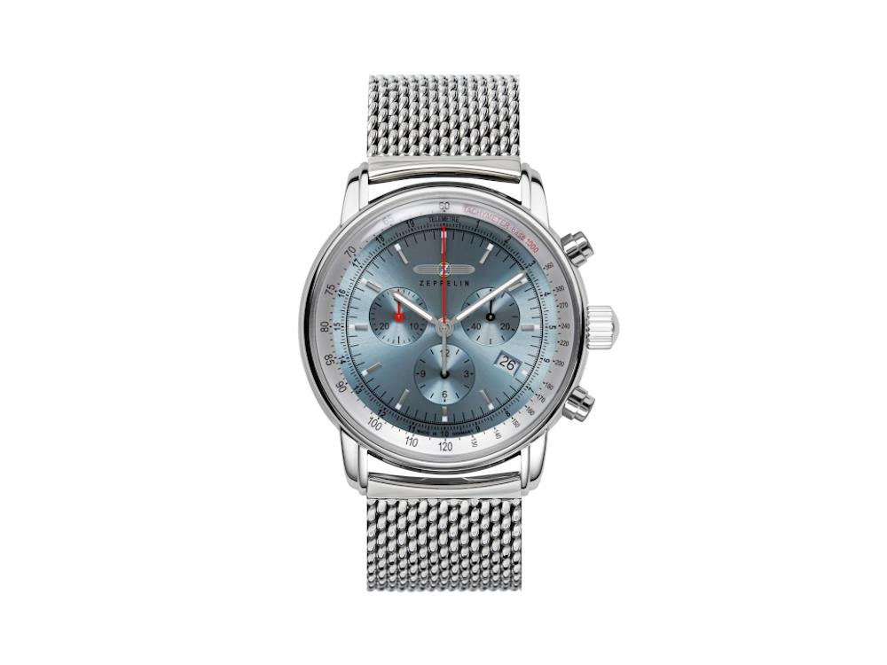 Zeppelin LZ14 Marine Quartz Watch, Blue, 42 mm, 8886M-3