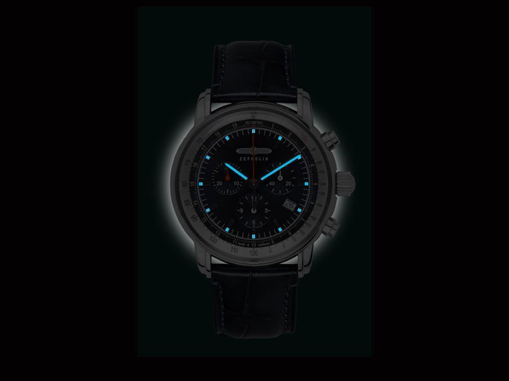 Zeppelin LZ14 Marine Quartz Watch, Blue, 42 mm, 8888-3