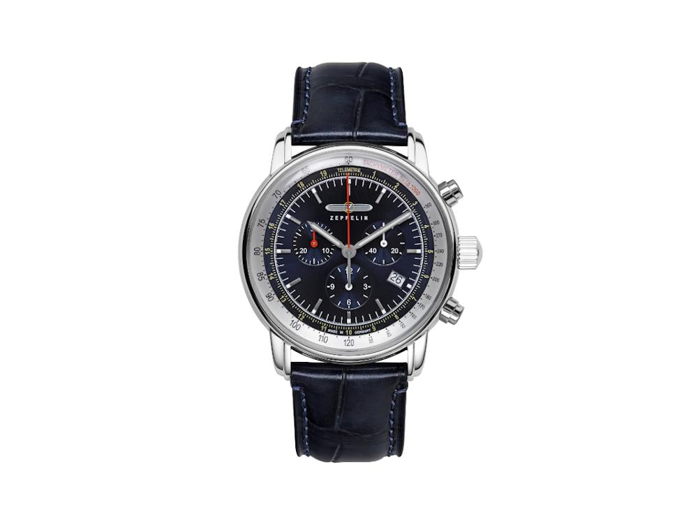 Zeppelin LZ14 Marine Quartz Watch, Blue, 42 mm, 8888-3