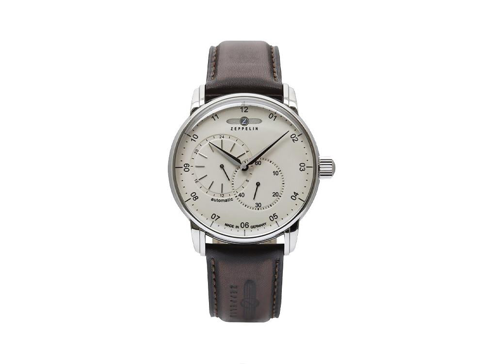 Zeppelin Captain Line Automatic Watch, Beige, 43 mm, Leather strap, 8662-5