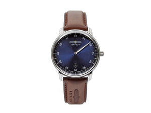 Zeppelin Captain Line Quartz Watch, Blue, 41 mm, Day, Leather strap, 8642-3