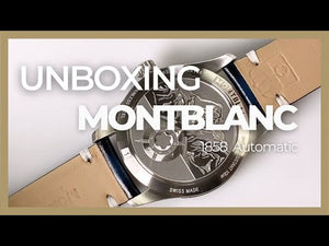 Montblanc 1858 Automatic Watch, Blue, 40 mm, Leather Strap, 126758