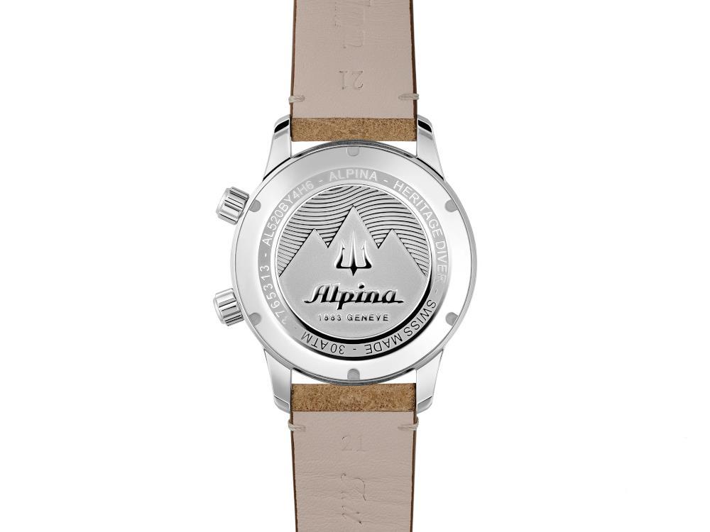 Alpina Seastrong Diver 300 Heritage Automatic Watch, Black, 42 mm, AL-520BY4H6
