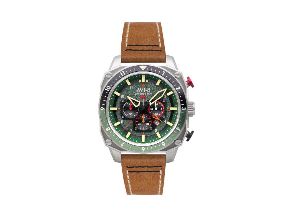 AVI-8 Hawker Hunter Atlas Dual Time Chrono Forest Quartz Watch, AV-4100-01