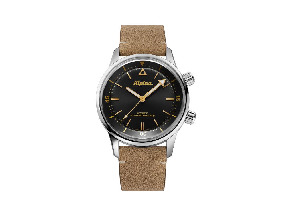 Alpina Seastrong Diver 300 Heritage Automatic Watch, Black, 42 mm, AL-520BY4H6