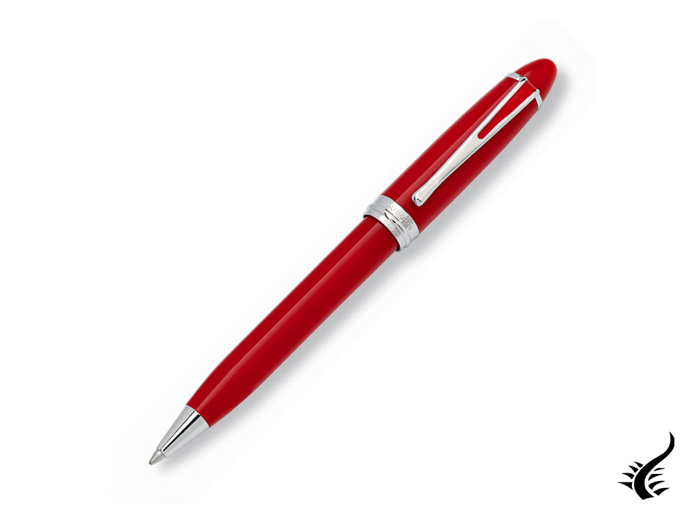 Aurora Ipsilon Ballpoint pen, Red Resin, Chrome trim, B32CR