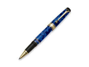 Aurora Optima Rollerball pen, Auroloide, Blue, Gold plated 975BA