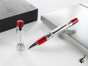 Aurora Optima Red Demonstrator Rollerball pen, Resin, Limited Edition, 571RA