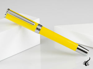 Aurora TU Fountain Pen - Yellow Resin - Chromed - T11Y