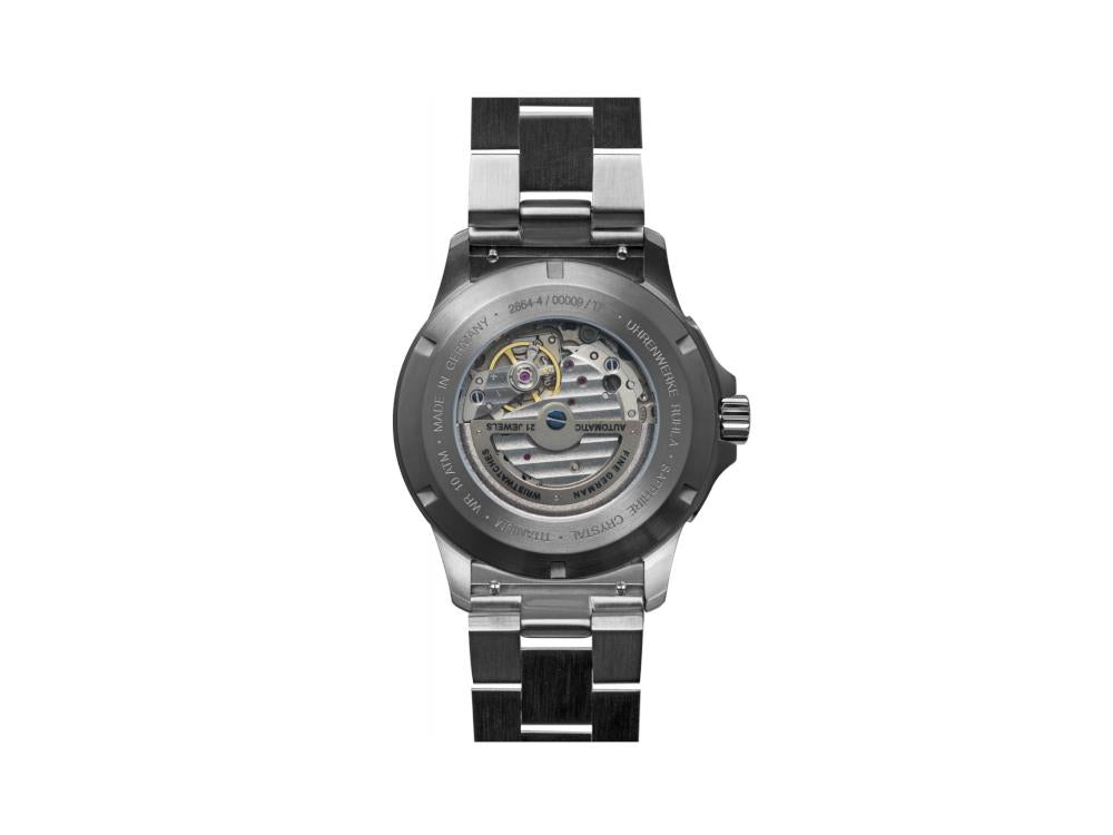 Bauhaus Aviation Automatic Watch, Titanium, Green, 42 mm, Miyota 8315, 2864M-4