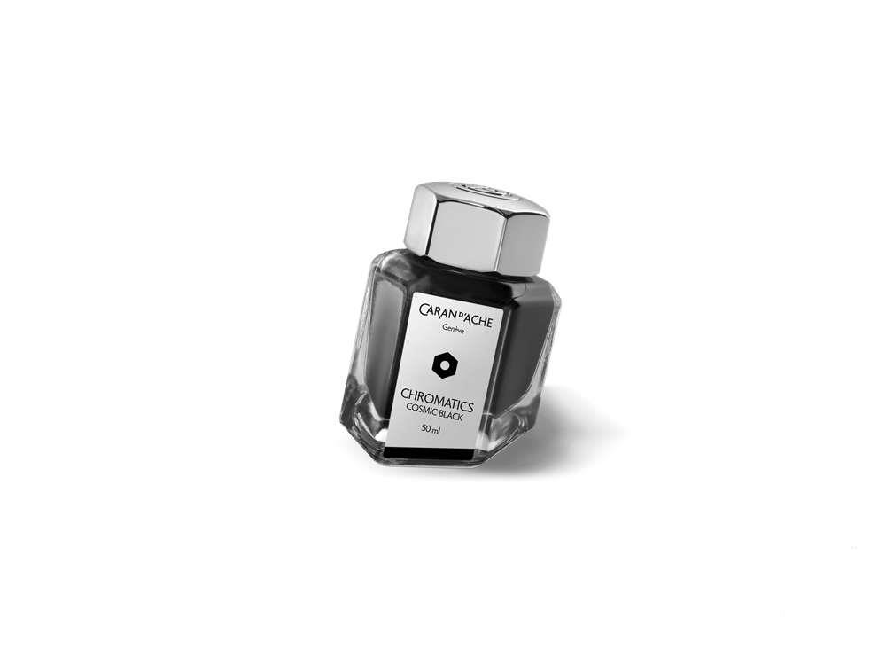Caran d'Ache Cosmic Black Ink Bottle, Black, Crystal, 50ml 8011.009