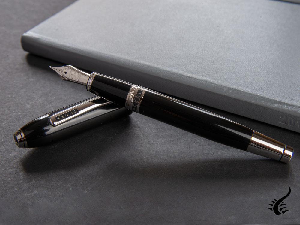 Cross Peerless 125 Fountain Pen, Lacquer, Black, Polished, AT0706-1