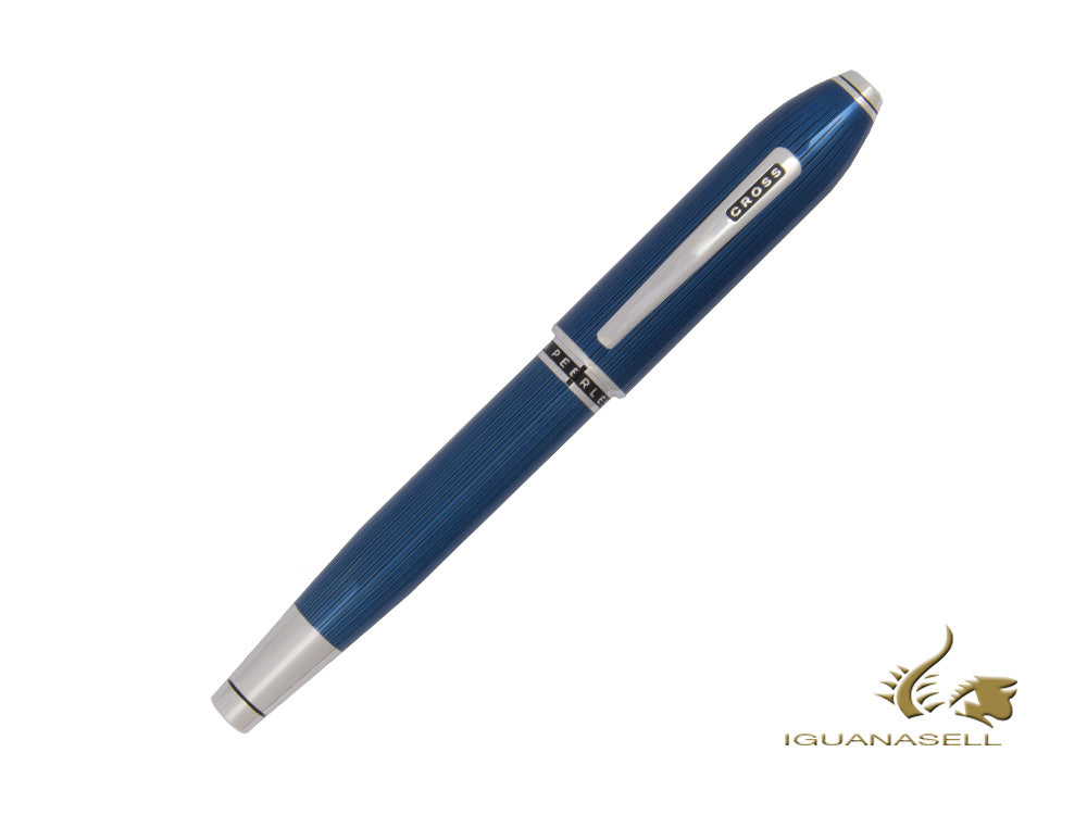 Cross Peerless 125 Rollerball pen, Lacquer, Blue, Platinum trim, AT0705-14