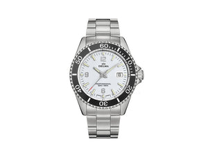 Delma Diver Santiago Quartz Watch, White, 43 mm, 20 atm, 41701.562.6.014