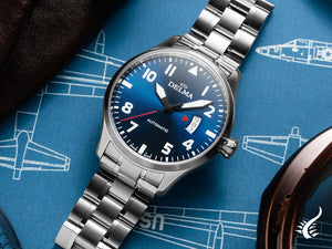 Delma Aero Commander Automatic Watch, Blue, 45 mm, 41702.570.6.049