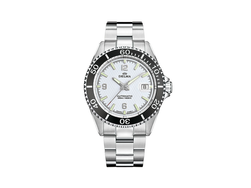 Delma Diver Santiago Automatic Watch, White, 43 mm, 41701.560.6.014