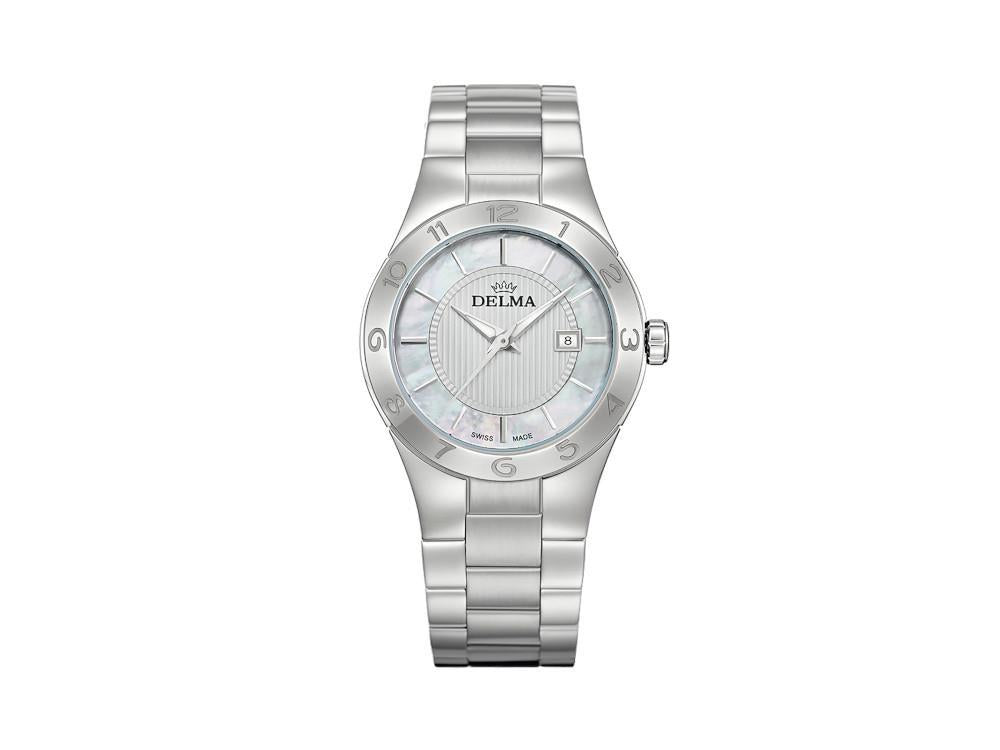 Delma Dress Rialto Ladies Quartz Watch, White, 34 mm, 5 atm , 41701.577.1.511