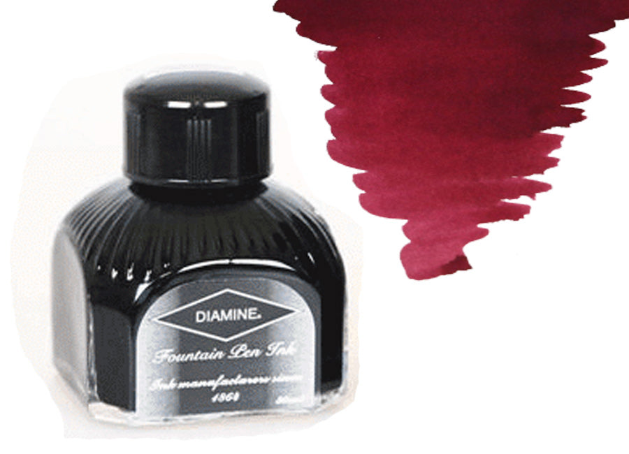 Diamine Ink Bottle, 80ml., Syrah, Italyan crystal bottle