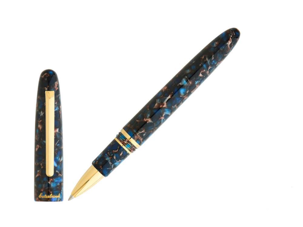 Esterbrook Estie Nouveau Bleu Rollerball pen, Resin, Blue, Gold plated, ENB157