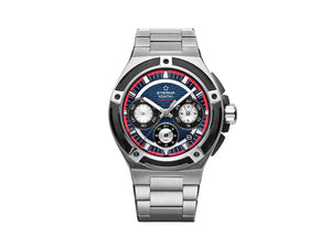 Eterna Royal KonTiki Chrono Flyback GMT Watch, Blue, Steel bracelet, Lim.Edition