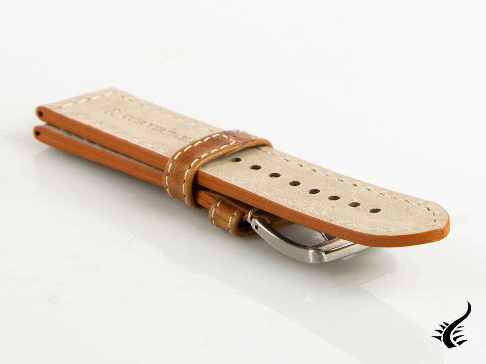 Glycine, Leather strap, 22mm, Brown, LB7BHAIR-22