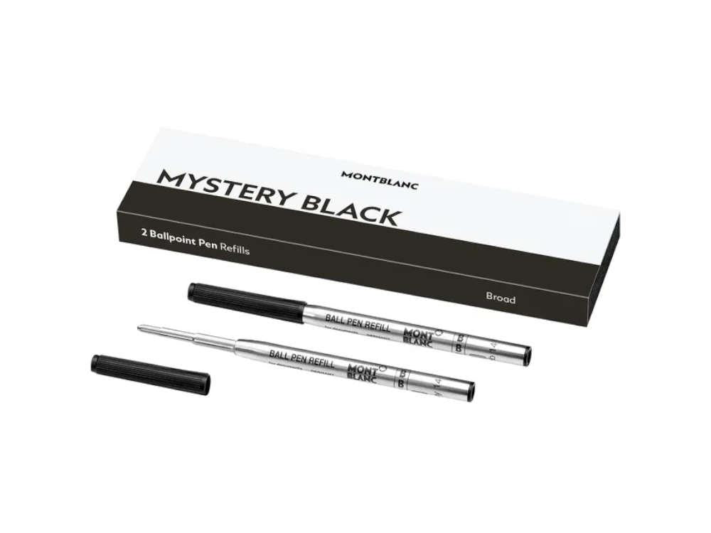 Ballpoint refill 2x1 Montblanc, Mystery Black, Bold, 128212