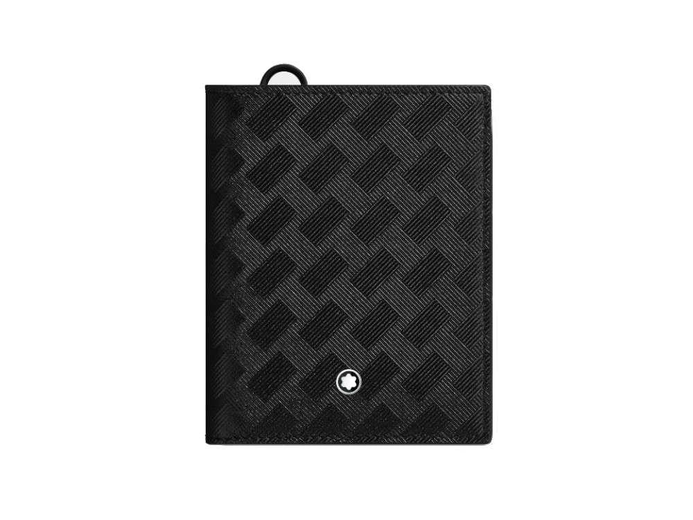 Montblanc Extreme 3.0 Compact Wallet, Black, Leather, Cotton, 6 Cards, 129975