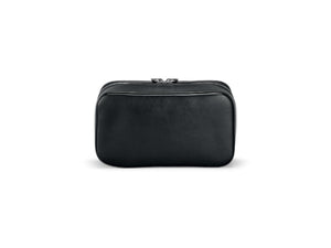 Montegrappa Signet Series Wash Bag, Leather, Black, Zip, IC00BC00
